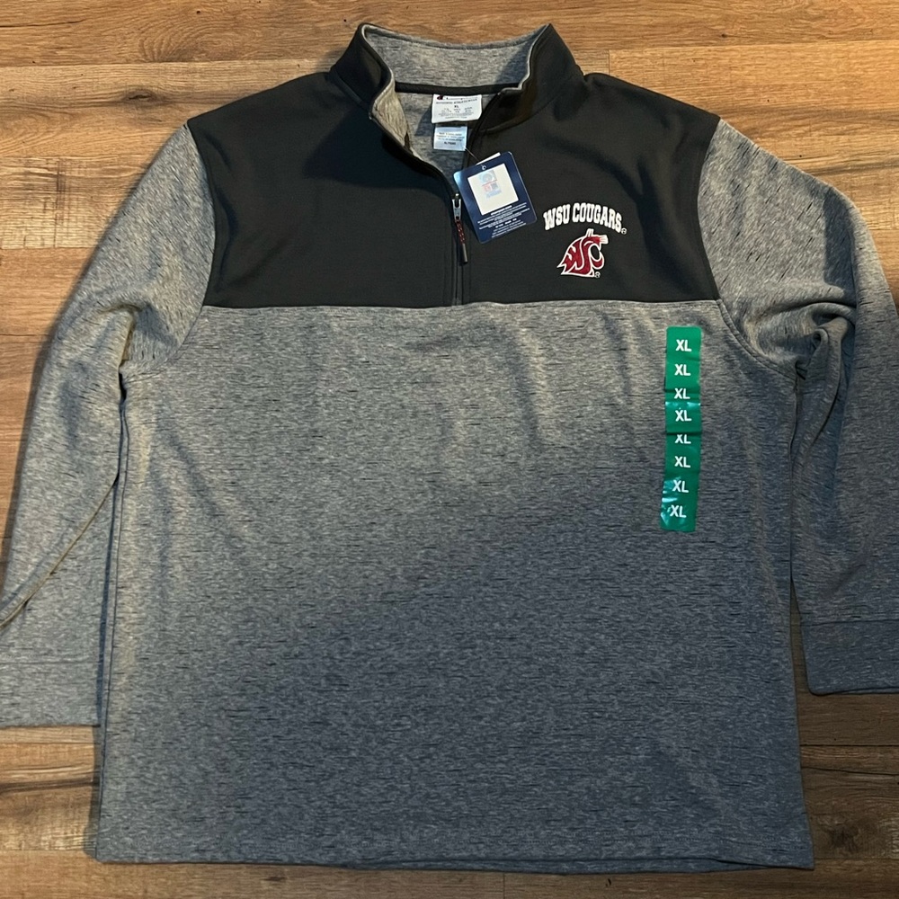 WSU Cougars Gray and Black V-Neck Sweater